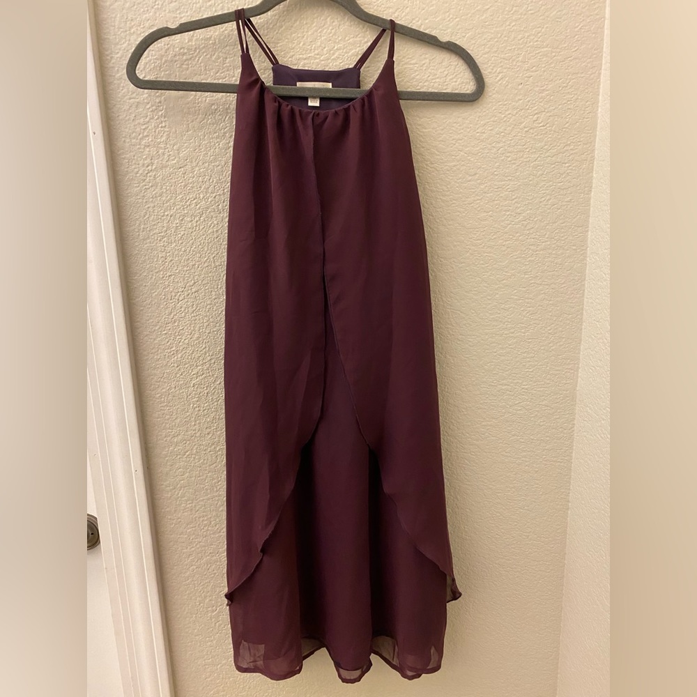 Charming Charlie Purple Chiffon Dress